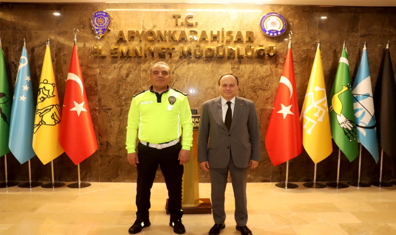 SERTESER’DEN AFYONKARAHİSAR EMNİYET MÜDÜRÜ AHMET BIRTAN EROL’A ZİYARET